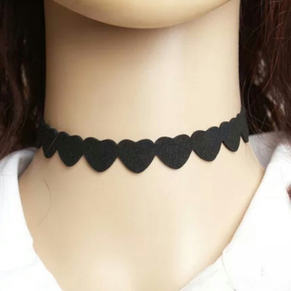 💕 Awesome Hearts Pattern PU Leather Choker 💕 - Picture 7 of 7